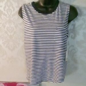 Glitz Monochrome Striped Tank Top